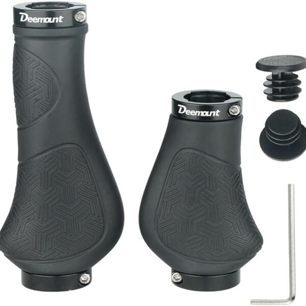 Punhos ergonômicos bloqueáveis para bicicleta elétrica e MTB com aderência confortável e alta segurança