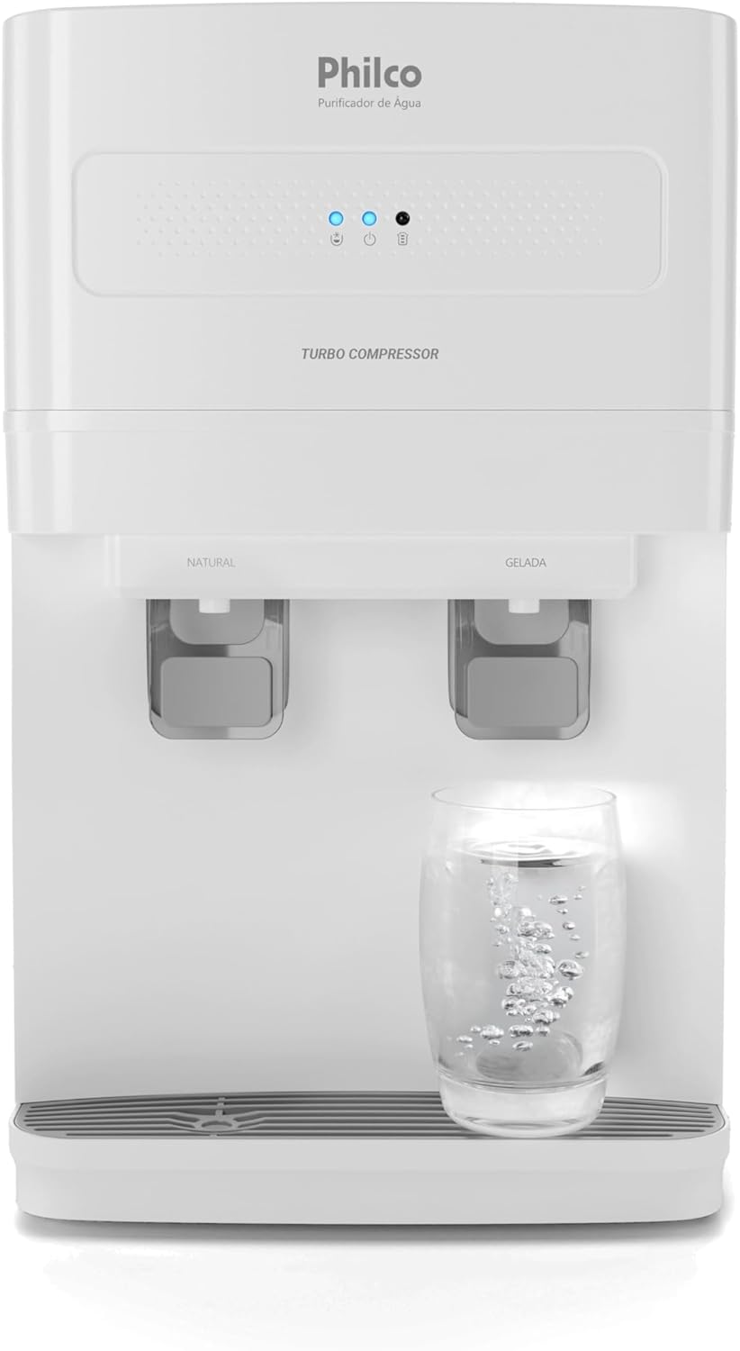 Purificador de Água Philco Sistema ECO PPU50A 220V: água mais Purificador de Água Philco Sistema ECO PPU50A 220V: água mais pura, gelada rápido e com filtro Classe A.