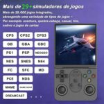 R36S GT Console De Jogos Portátil Com Tela Grande De 4.0 Polegadas,128 GB,Compatível Com Mais De 29+ Emuladores De Jogos,Mini Console de Videogame,Sistema Arkos 2.0 - Preto - Imagem 2
