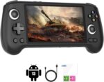 RG556 Retro Handheld Game Consoles No Card Retro Game Console Android 13 System 5.48-inch AMOLED Screen Unisoc T820 Processor, Retro Gaming Console 5500mAh Battery Lasting 8 Hours(Black)