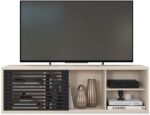 Rack Suspenso Multiverso para TV até 55” com porta ripada, design elegante e funcional para sua sala. - Imagem 2