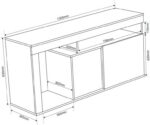 Rack para Sala de Estar com 2 Portas Lavanda, ideal para TVs de até 55 polegadas e mais organização no ambiente - Imagem 2