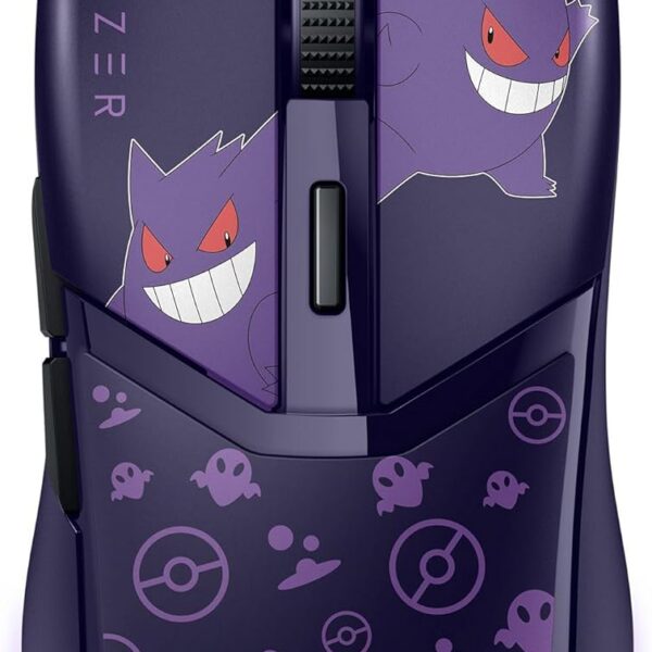 Razer Mouse para jogos Cobra com fio: 58 g leve - interruptores ópticos de 3ª geração - Iluminação RGB cromada - Sensor óptico de 8500 DPI - Pés de mouse 100% PTFE - Cabo Speedflex - Pokemon Gengar