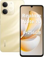 Realme Note 70: bateria de 6000mAh, 4GB RAM e 256GB ROM para uso intenso o dia todo.