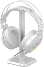 Redragon Headset Gamer Lamia 2 Lunar White RGB USB Som Surround 7.1 Virtual com Suporte de Headset - Branco - Imagem 2