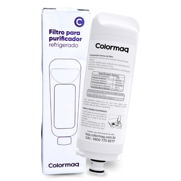 Refil Filtro Colormaq Original: tripla filtração, máxima redução de cloro e água pura para sua família.