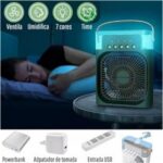 Refrigerador De Ar Ventilador Umidificador Portátil Com Led Reservatório De Água Led Usb