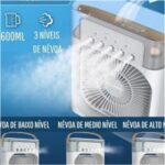 Refrigerador De Ar Ventilador Umidificador Portátil Com Led Reservatório De Água Led Usb - Imagem 2