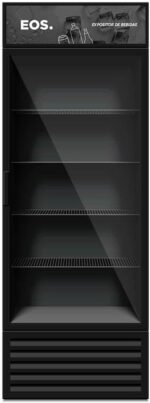Refrigerador Expositor Eos 510L: alta capacidade, porta antiembaçante e baixo consumo para bares e ambientes comerciais.