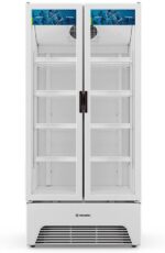 Refrigerador Expositor Vertical Metalfrio 752 Litros Porta Dupla Slim Branco Vb70 220v