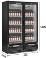 Refrigerador/Expositor Vertical Conveniência Cerveja E Carnes GCBC-950 PR Preto Gelopar 957 Litros Frost Free 220v - Imagem 2