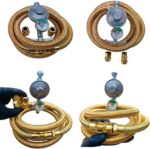 Regulador registro rosca 1/2 com mangueira alta temperatura 1,2 m para cooktop e forno embutido original - Imagem 2