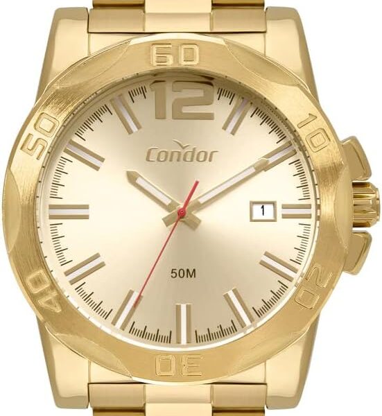 Relógio Condor Masculino Civic Dourado: estilo elegante e marcante para o dia a dia masculino.