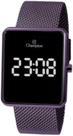 Relógio Feminino Champion CH40080I Roxo: estilo digital e praticidade para o dia a dia.