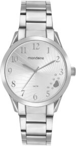 Relógio Feminino Coração Prata Mondaine: estilo juvenil, inclusivo e versátil para compor looks com personalidade.
