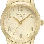 Relógio Feminino Mini Condor Dourado: elegante, pequeno e analógico para um visual sofisticado no dia a dia.