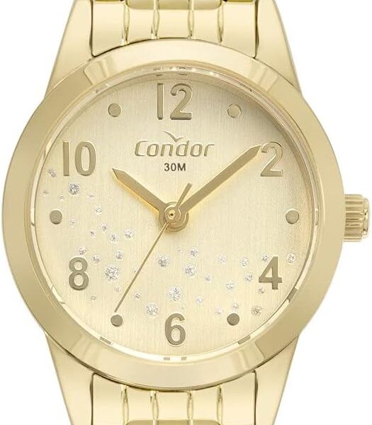 Relógio Feminino Mini Condor Dourado: elegante, pequeno e analógico para um visual sofisticado no dia a dia.