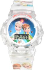 Relógio Infantil Menina Princesas LED com Luz e Som, divertido e encantador para presentear com estilo.