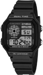Relógio Masculino Digital Militar Preto Ultra Light: leve, resistente e ideal para esportes e uso diário.