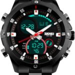 Relógio Masculino Militar em Aço Inoxidável: resistente à água 30M, com calendário e estilo versátil para esporte e negócios.