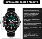 Relógio Masculino Militar em Aço Inoxidável: resistente à água 30M, com calendário e estilo versátil para esporte e negócios. - Imagem 2