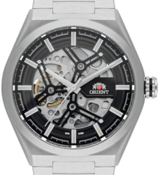 Relógio Masculino Orient Automático Skeleton Prateado: estilo sofisticado e mecanismo aparente para quem busca elegância e autenticidade.