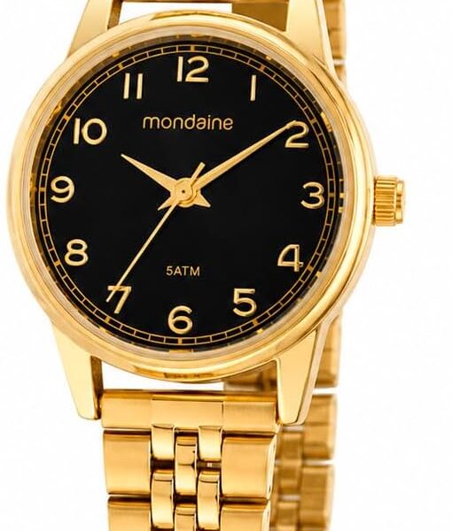 Relógio Mondaine Dourado Feminino 32425LPMVDE1: elegância e estilo para compor looks com sofisticação.