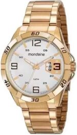 Relógio Mondaine Masculino Casual Dourado: estilo e elegância para compor looks com sofisticação.