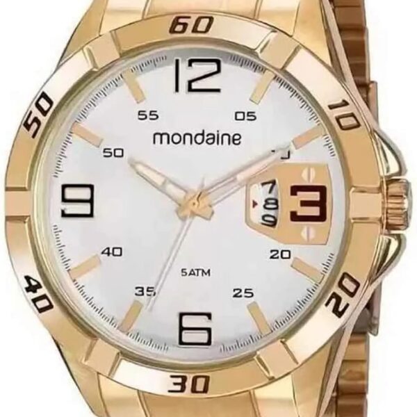 Relógio Mondaine Masculino Casual Dourado: estilo e elegância para compor looks com sofisticação.
