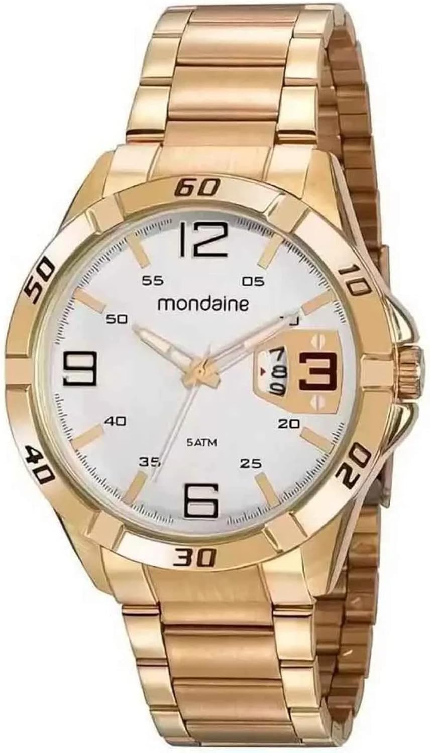 Relógio Mondaine Masculino Casual Dourado: estilo e elegância para compor Relógio Mondaine Masculino Casual Dourado: estilo e elegância para compor looks com sofisticação.