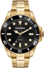 Relógio Mondaine Masculino dourado: sofisticação e versatilidade para ocasiões formais e uso diário.