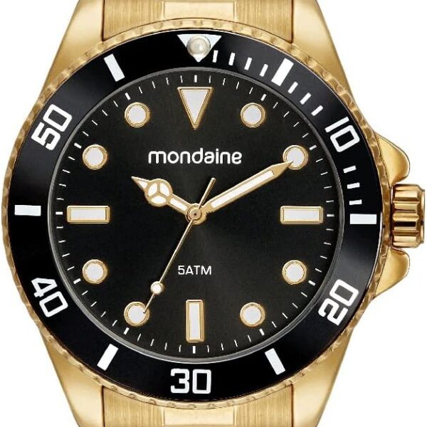 Relógio Mondaine Masculino dourado: sofisticação e versatilidade para ocasiões formais e uso diário.