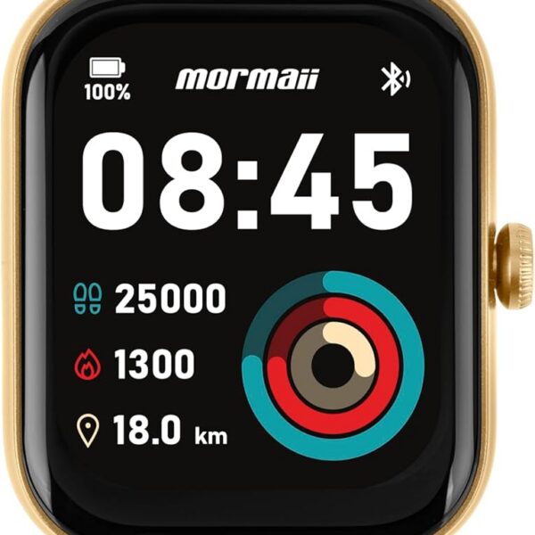 Relógio Mormaii Smartwatch Life Dourado: estilo unissex e praticidade no pulso para o dia a dia.