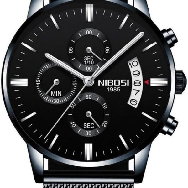 Relógio Nibosi Masculino 2309 em aço inox com cronógrafo e estojo original, estilo e precisão para comprar online