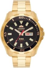 Relógio Orient Automático Dourado 469GP078P1KX: elegância masculina e movimento automático para quem busca estilo e precisão.