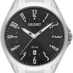 Relógio Orient Masculino Mbss1384 P2sx prateado: estilo casual e visual sofisticado para o dia a dia.