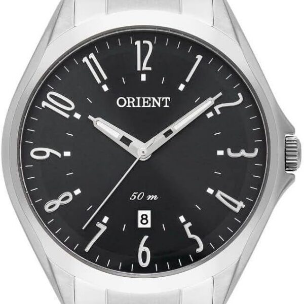 Relógio Orient Masculino Mbss1384 P2sx prateado: estilo casual e visual sofisticado para o dia a dia.