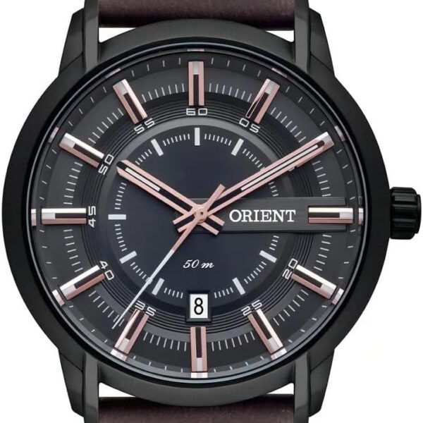 Relógio Orient Masculino Preto Original: design casual, resistente à água e ideal para o dia a dia.