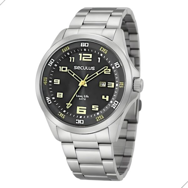 Relógio Seculus Masculino Prateado: estilo casual e elegância para comprar com confiança.