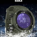 Relógio Sport Militar Digital Masculino à prova d'água, resistente e ideal para o dia a dia.