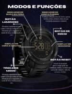Relógio Sport Militar Digital Masculino à prova d'água, resistente e ideal para o dia a dia. - Imagem 2