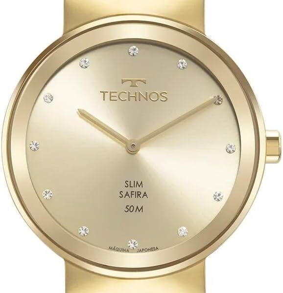 Relógio Technos Feminino Slim Dourado: elegância leve e sofisticada para compor looks com estilo no dia a dia.