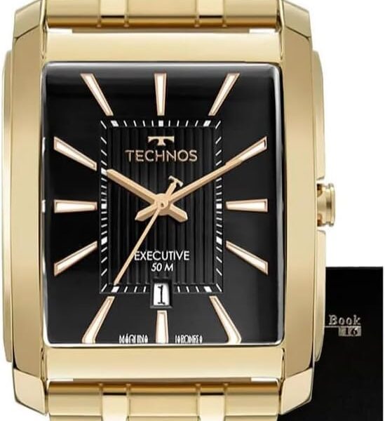 Relógio Technos Masculino Executive Dourado 2117LDM/1P: estilo sofisticado e presença marcante para o dia a dia.