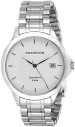 Relógio Technos Masculino Prata em Aço com Hora e Data, estilo original para comprar com qualidade e elegância.