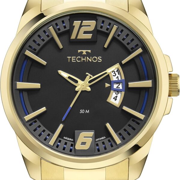 Relógio Technos Masculino Racer Dourado: estilo esportivo e elegante para elevar seu visual com sofisticação.