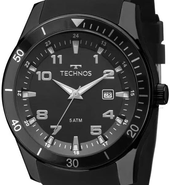 Relógio Technos Masculino Racer Grafite: design esportivo, leve e elegante para o dia a dia.