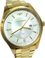 Relógio Technos Masculino Steel Dourado: design analógico elegante, resistente e ideal para compor um visual sofisticado.