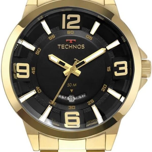 Relógio Technos Racer Masculino Dourado: estilo esportivo e sofisticado para compor looks com elegância.