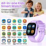 Relógio smartwatch infantil à prova d’água para meninas 5-12 anos, com 39 jogos, câmera HD, música e controle parental. - Imagem 2