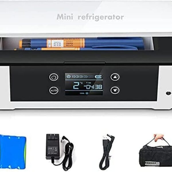 Resfriador De Insulina Portátil Caixa Refrigerada Drug Reefer Travel Case Visor LCD 2-8 ℃ Insulin Cooler Case Geladeira Pequena Para Manter O Refrigerador De Remédios Para Diabetes Por Cerca De 12